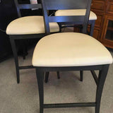 Saloom Counter Height Stool with Leather Seats