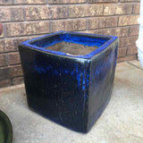 Cobalt Blue Ceramic Outdoor Planter