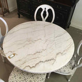 48" Round Marble Top Dining Table