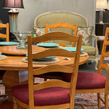 Fremarc Designs "Palomino" Finish Pedestal Table & Chairs