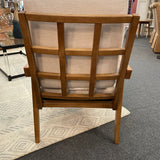 Mid Century Inspired Wood Frame Accent Chair