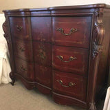 Red Tone 3 Drawer Chest
