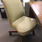 Gold Dimensions Adjustable Fabric Armless Desk Chair