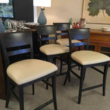 Saloom Counter Height Stool with Leather Seats
