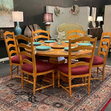 Fremarc Designs "Palomino" Finish Pedestal Table & Chairs