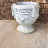 Planter Cement Round with Pedestal Base