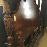King Wood Carved 4 Poster Bed