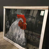 Original Art by Leslie Hamlin on Window Pane