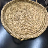 Ballard Designs XL Braided Seagrass Round Tray with Handles