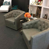 Memoky Grey Leather Chair
