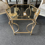 Hexagonal Glass Top Coffee Table